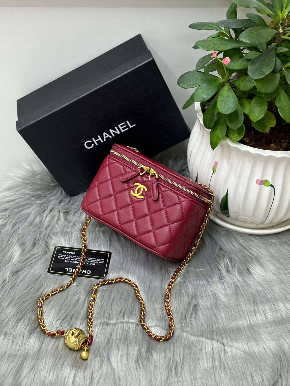 Chanel – Mini Camera Bag (Burgundy)