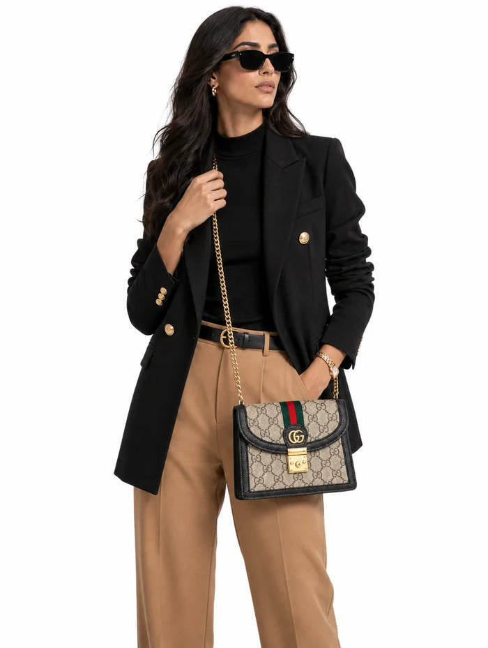 Padlock GG Supreme Mini Shoulder Bag - model
