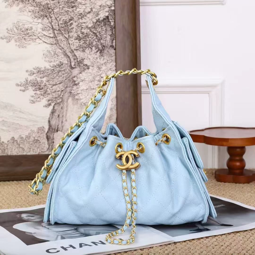 Chanel – Coco Drawstring Shoulder Bag (Baby Blue)