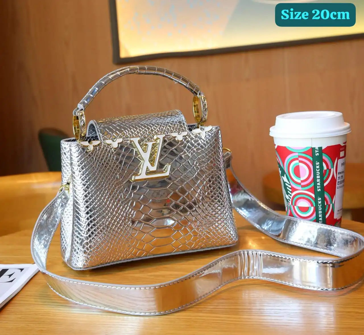 Lv Structured Top-Handle Bag