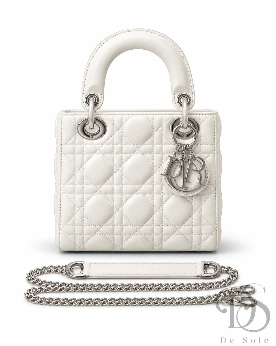 Lady Diour Quilted Top-Handle Bag
