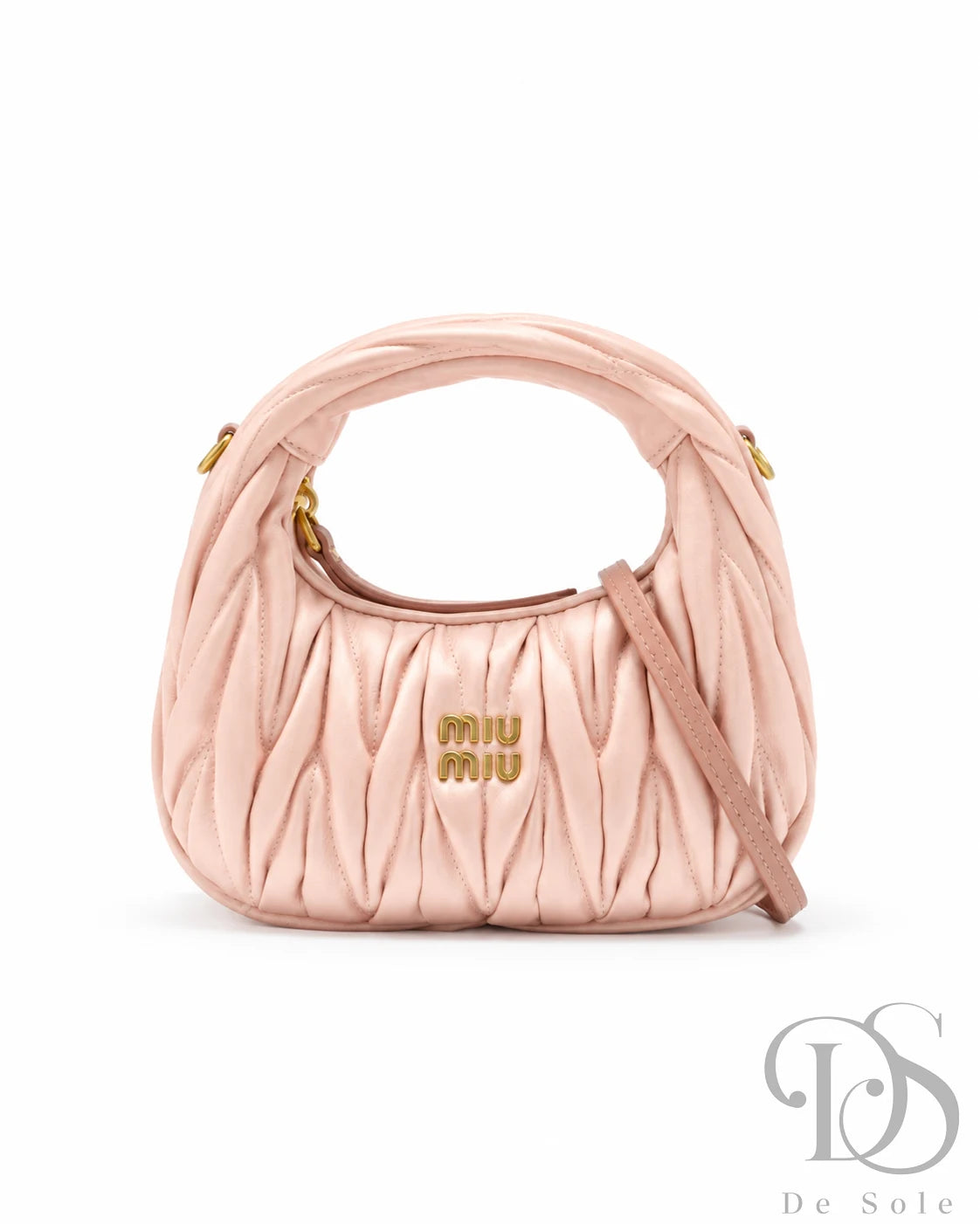 miu mu wander matelassé mini hobo bag