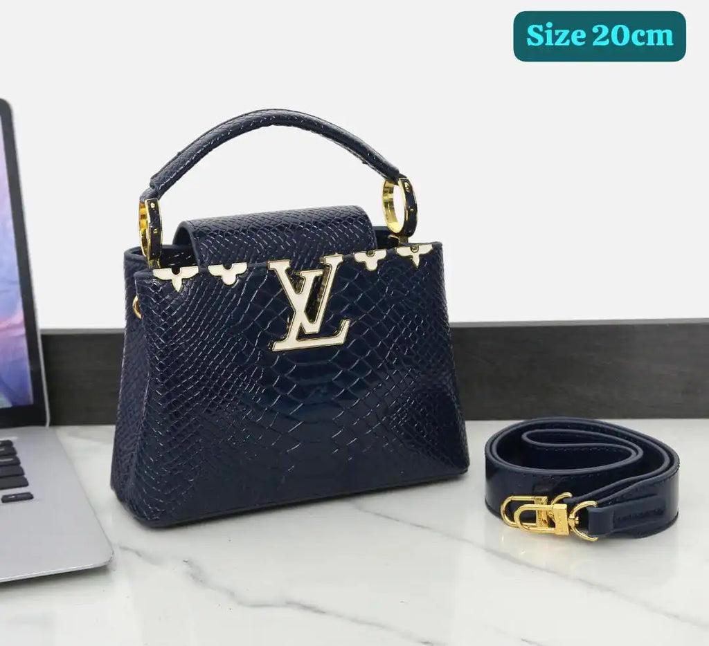 Lv Structured Top-Handle Bag