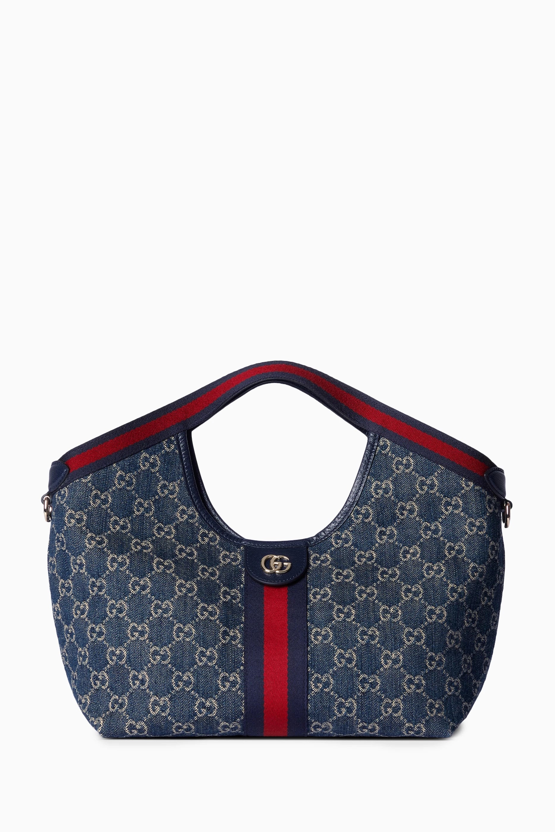 GG Supreme Canvas Tote Bag with Web Stripe