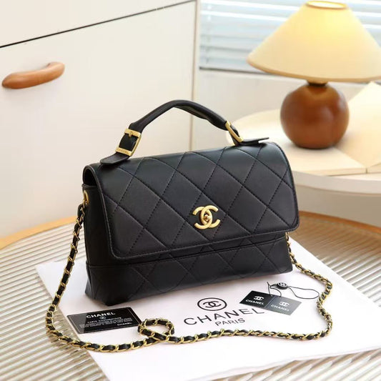 Chanel Classic Quilted Flap Top Handle Bag – Black