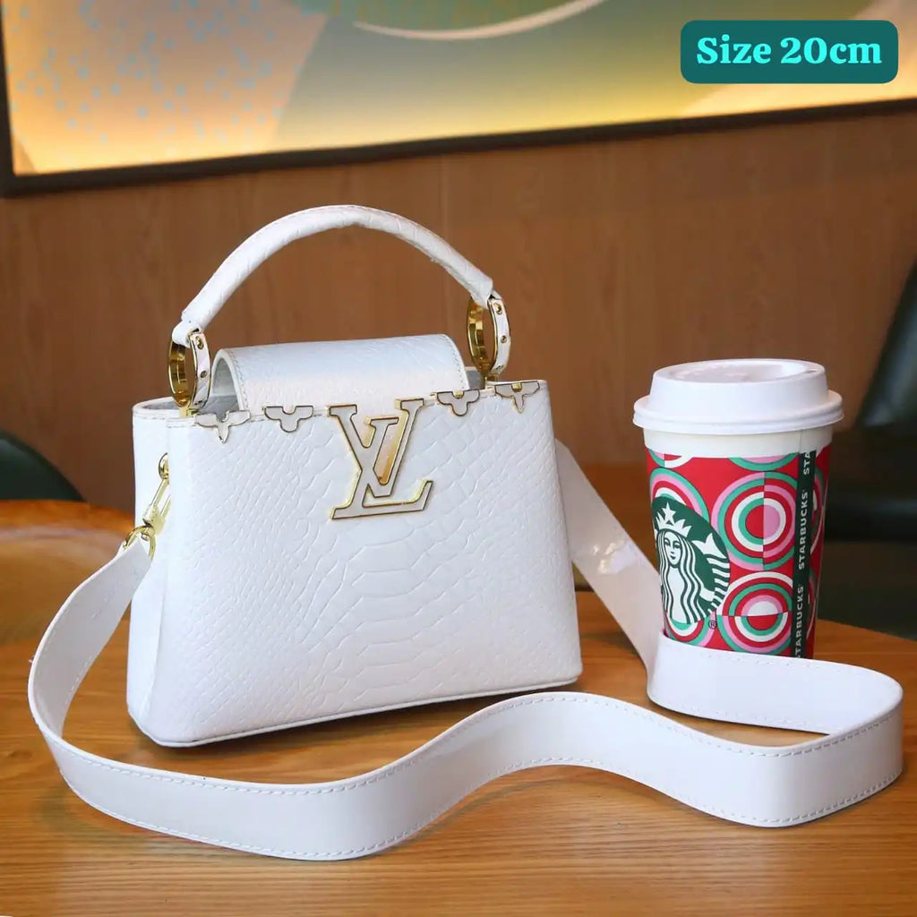 Lv Structured Top-Handle Bag