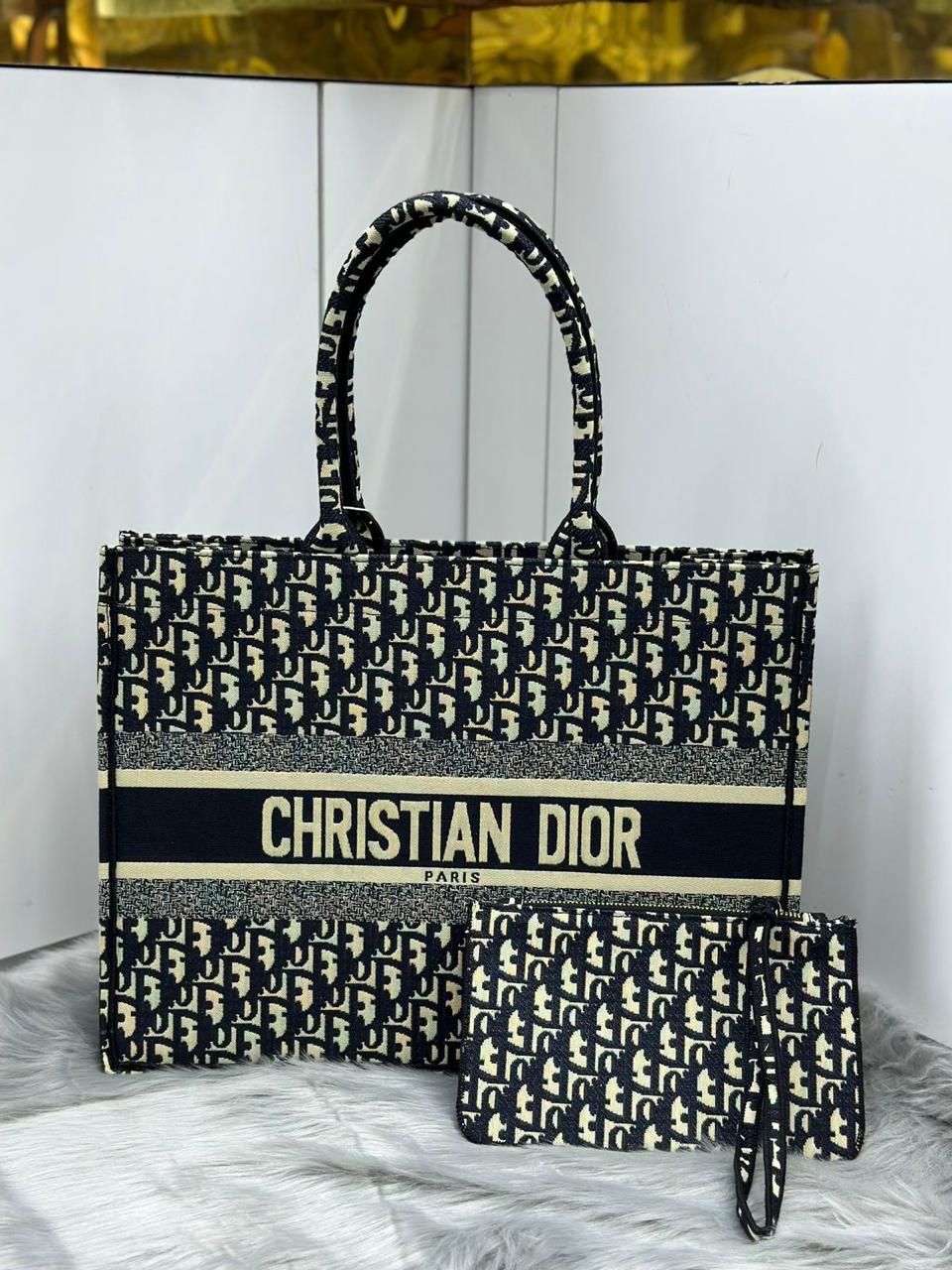 Christian Dior – Book Tote Bag (Navy Blue Oblique)
