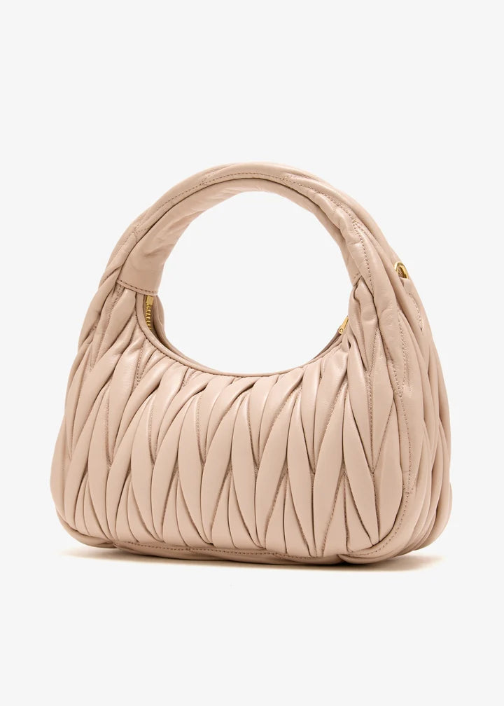 miu mu wander matelassé mini hobo bag
