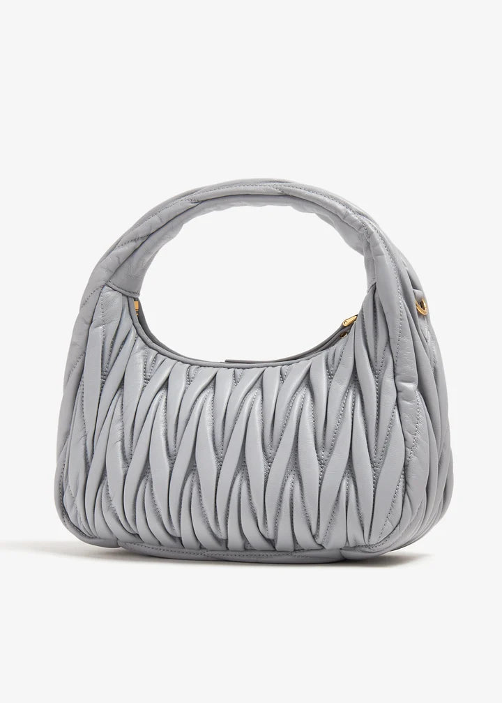 miu mu wander matelassé mini hobo bag