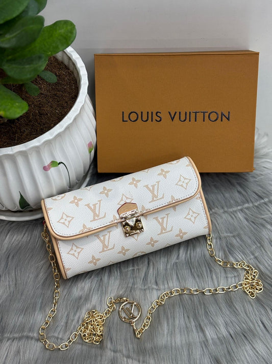 Louis Vuitton White Monogram Cylindrical Chain Bag