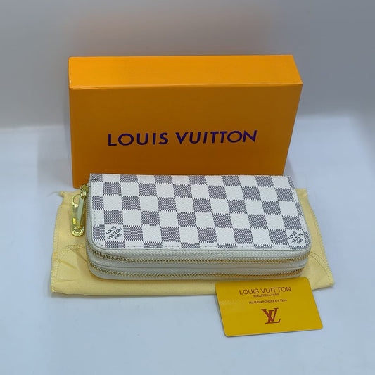 Louis Vuitton Damier Azur Double Zip Long Wallet