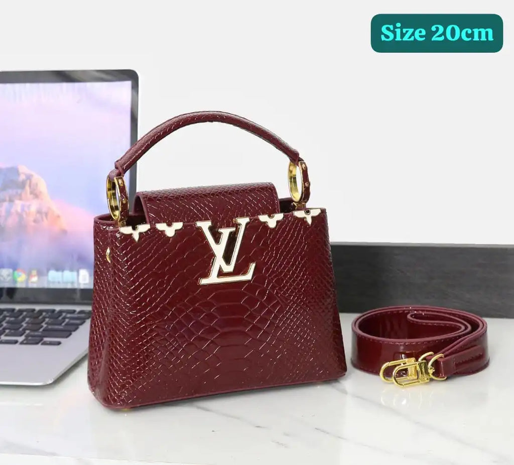 Lv Structured Top-Handle Bag