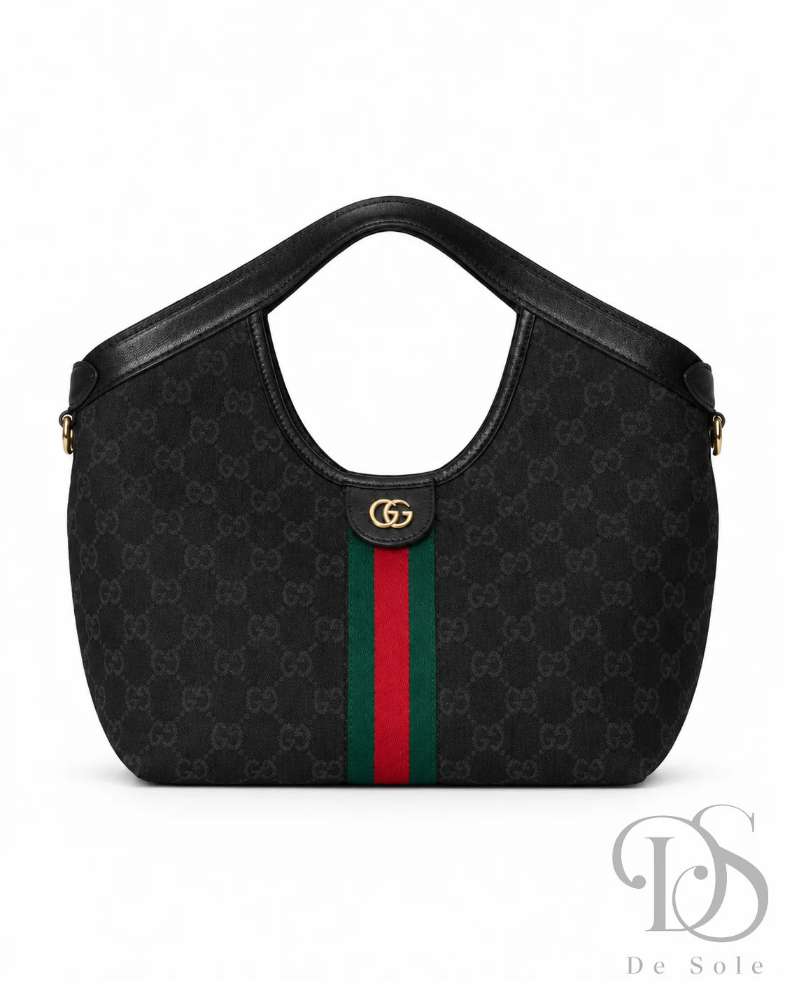GG Supreme Canvas Tote Bag with Web Stripe