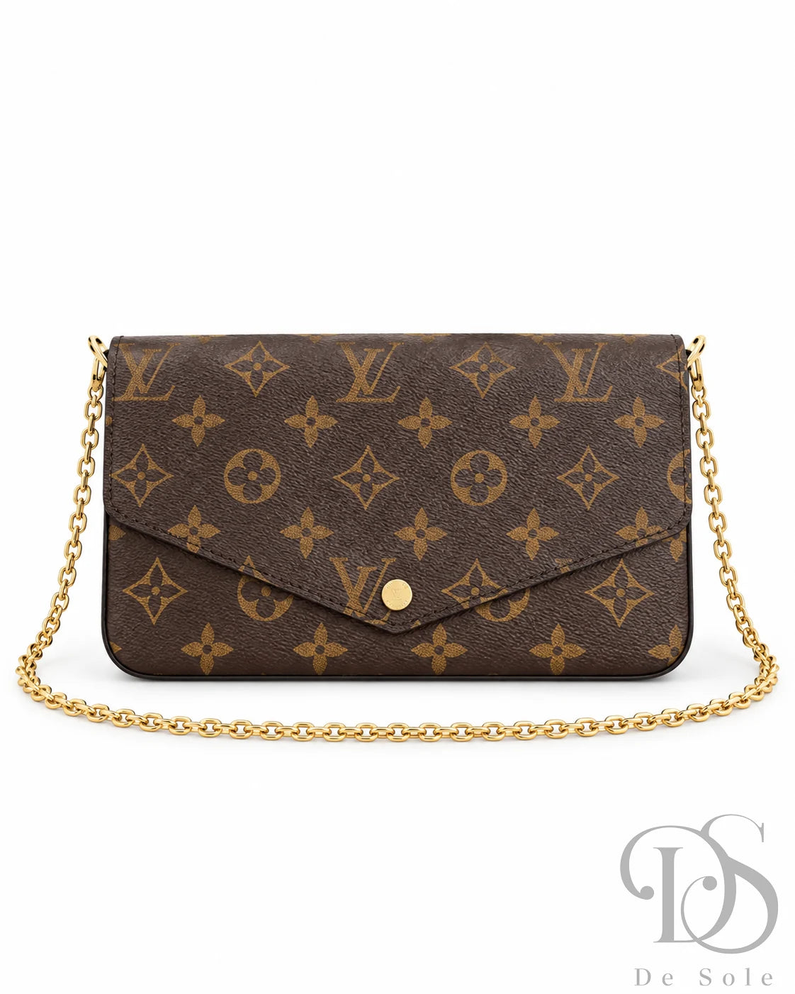 Lv Classic Monogram Chain Crossbody Wallet