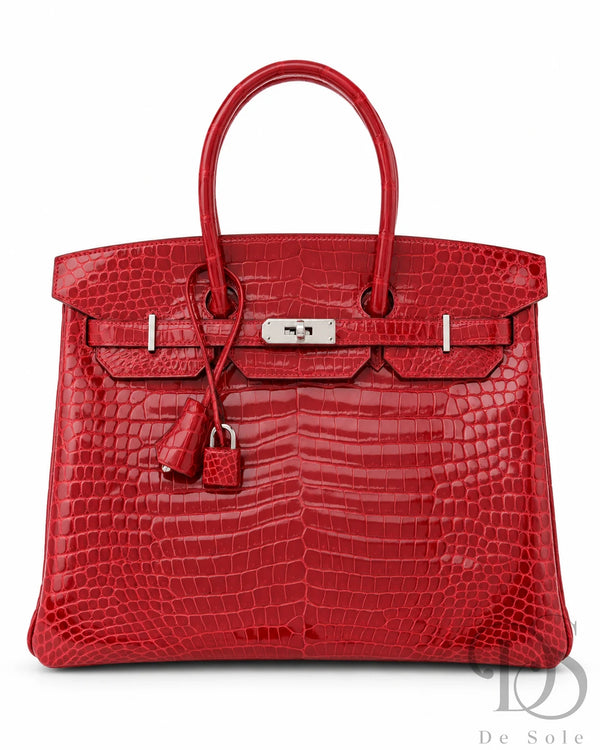 HÉR Birkin Crocodile-Embossed Handbag