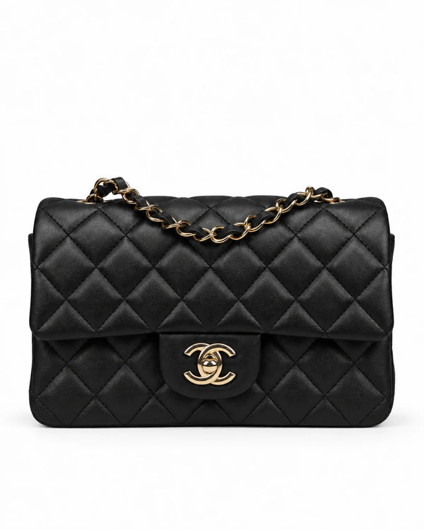 Chnl Classic Flap Bag – Quilted Leather Gold CC Chain Bag