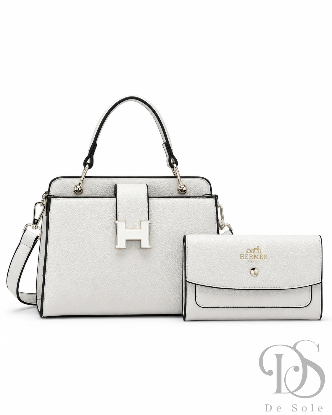 HÉR Paris Classic “H” Handbag + Wallet Set
