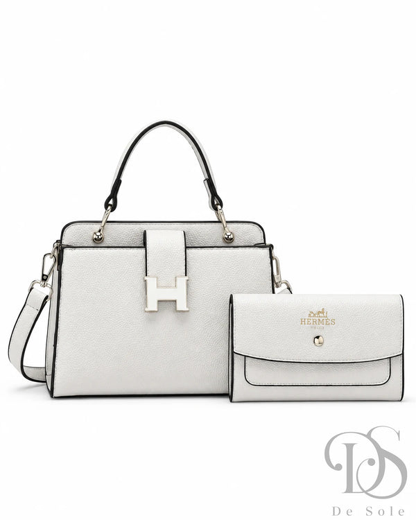 HÉR Paris Classic “H” Handbag + Wallet Set