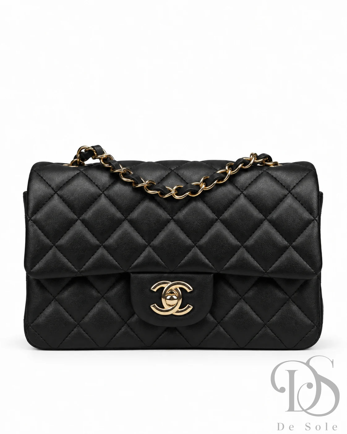 C Classic Flap Bag – Quilted Leather Gold CC Chain Bag
