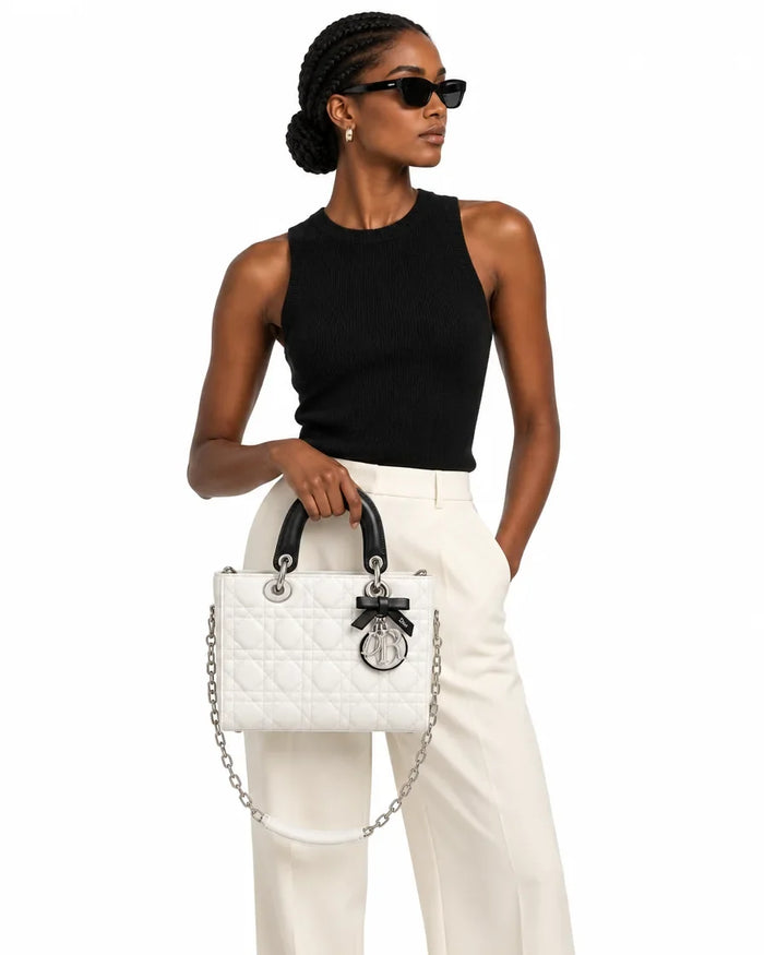 Lady Diour silver hardware - model