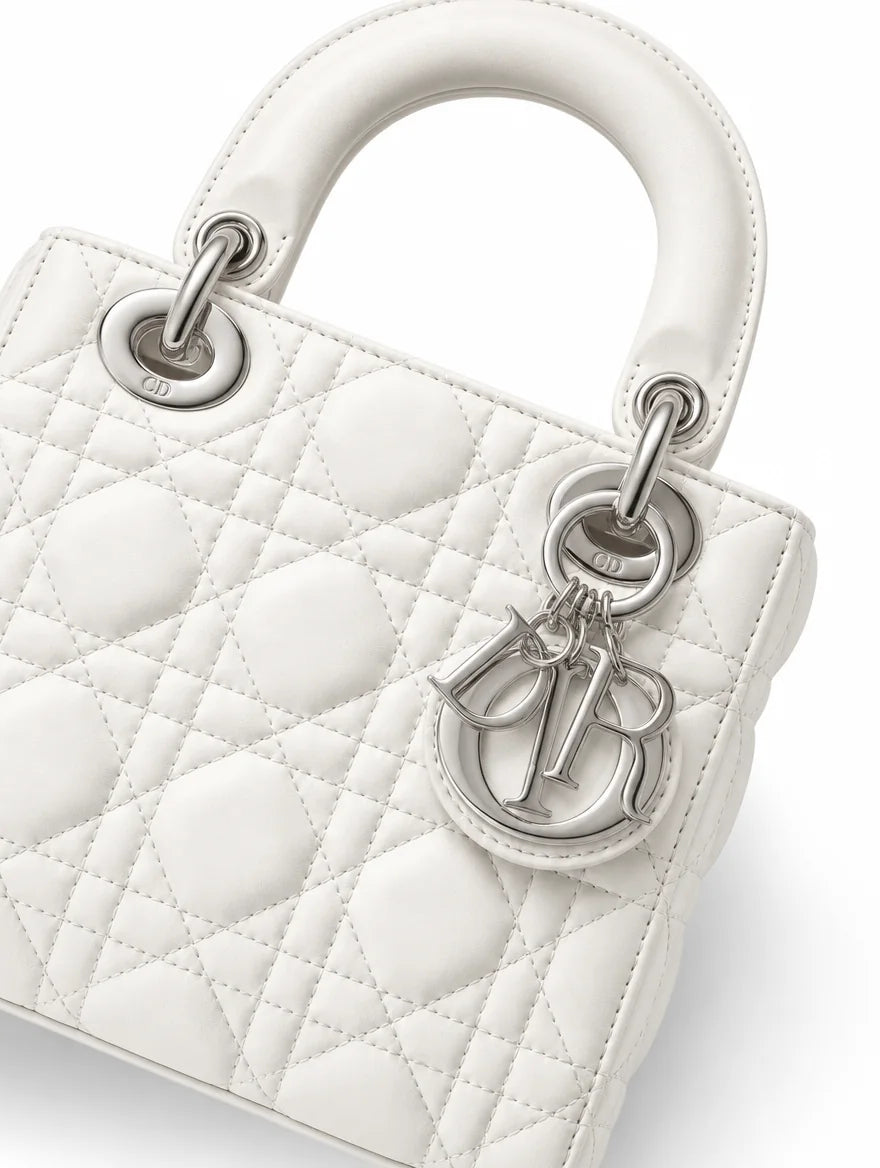 Lady Diour Quilted Top-Handle Bag - side