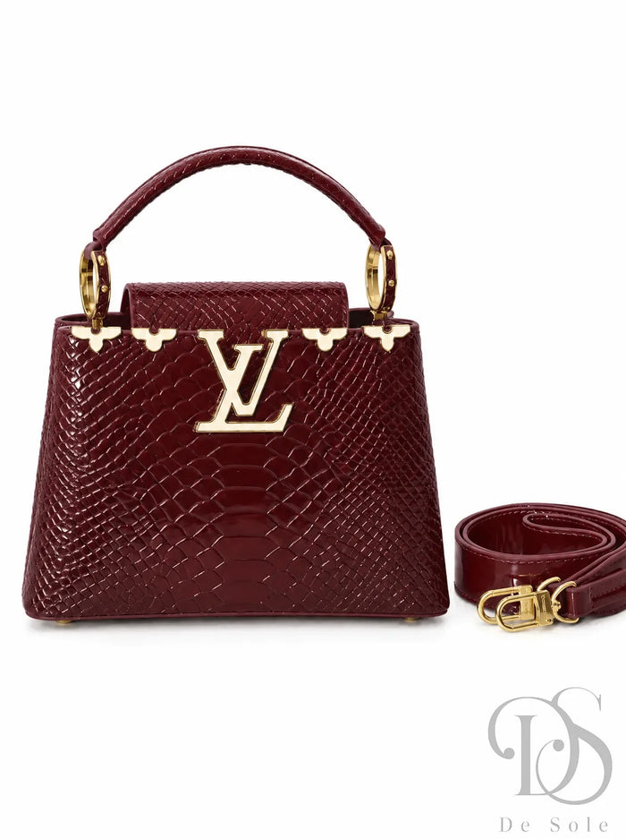 Lv Structured Top-Handle Bag
