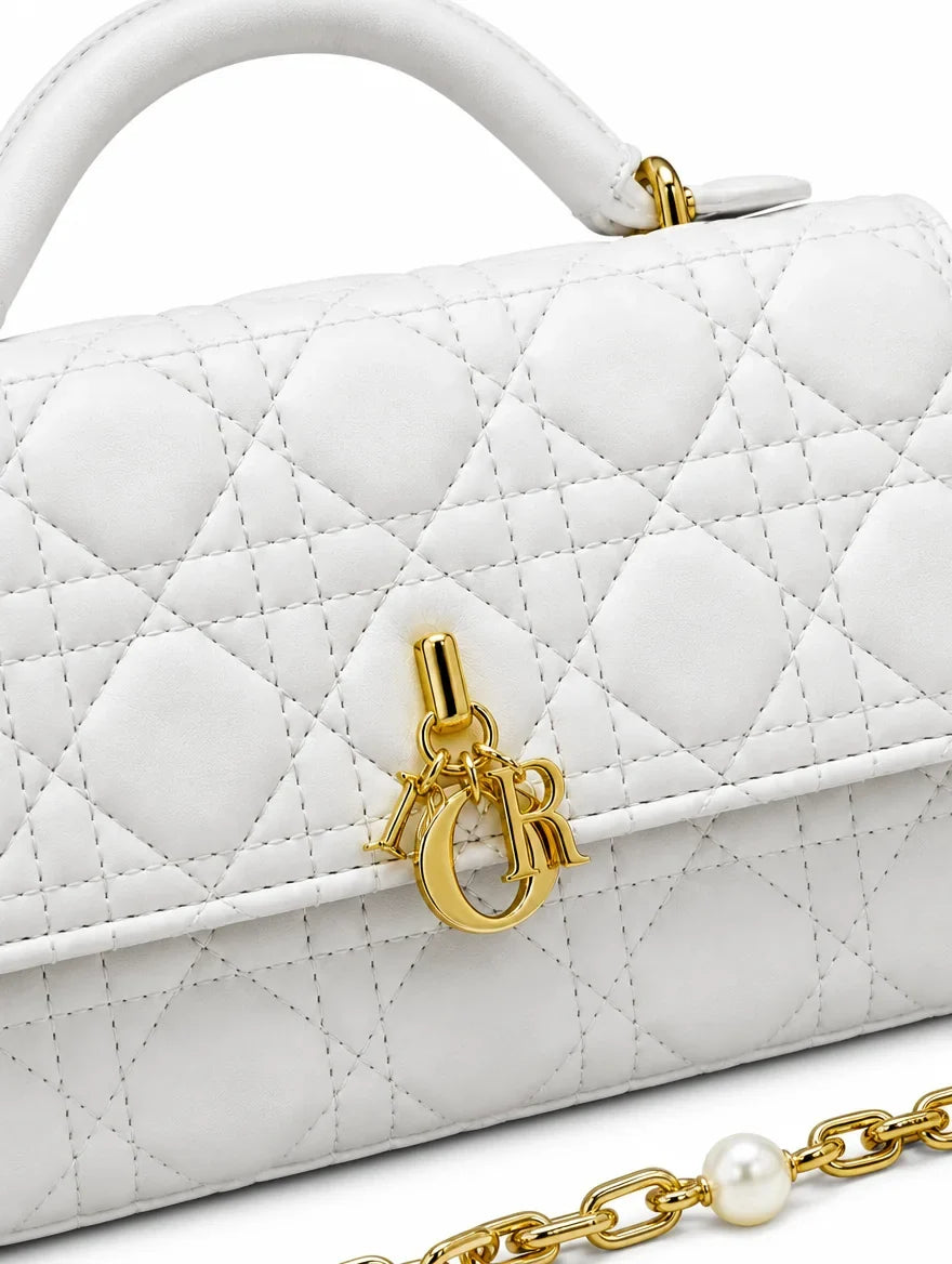 Luxe Mini Quilted Charm Bag – Elegant Edition - side