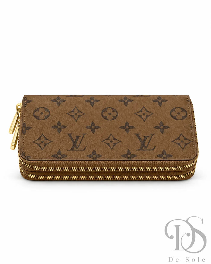 Lv Monogram Double Zip Long Wallet