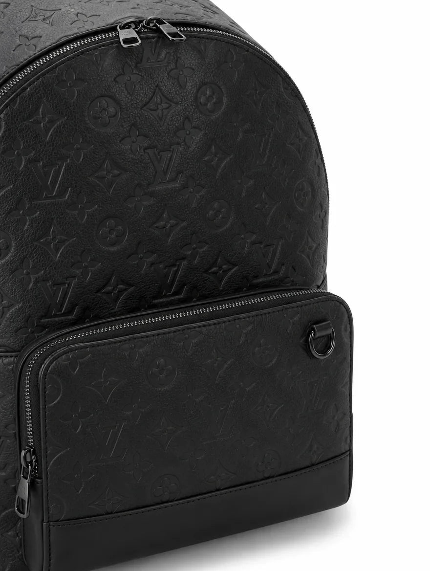 Lv Christopher PM Monogram Eclipse Backpack – Black Embossed Leather - side