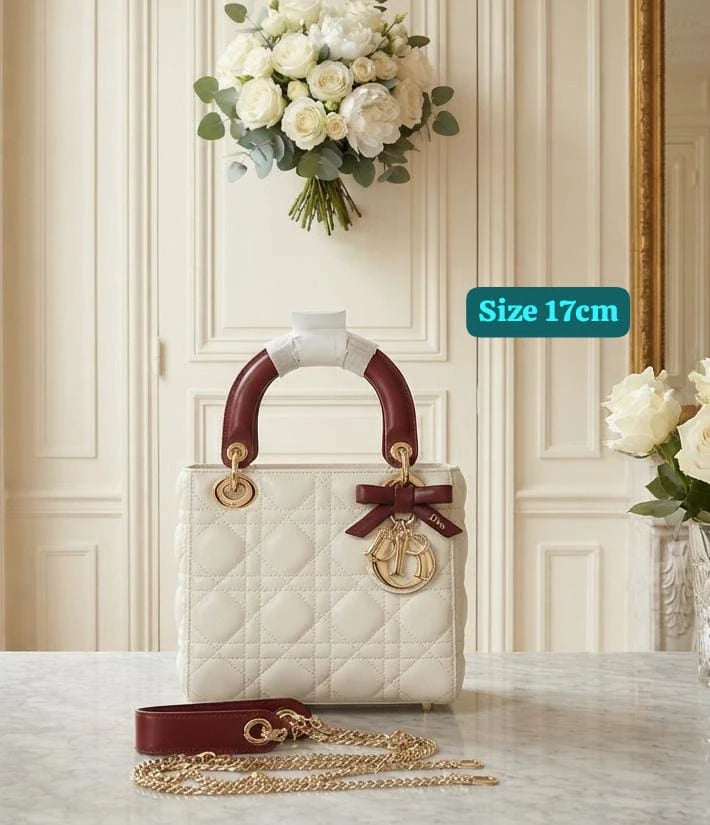 Lady Diour Quilted Top-Handle Bag