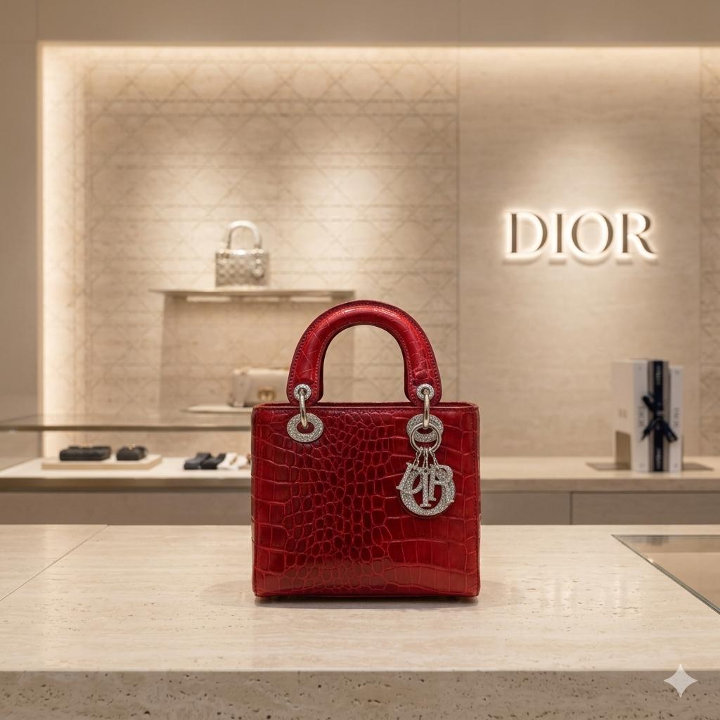 Luxe Croc Lady Bag – Royal Edition