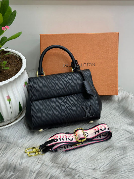 Louis Vuitton – Lockme Ever Mini Top Handle Bag (Black Epi Leather)