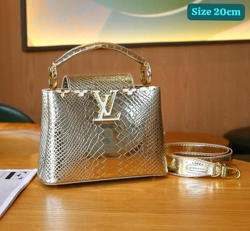 Lv Structured Top-Handle Bag