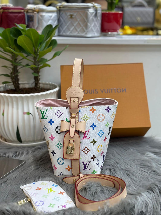 Louis Vuitton – Multicolor Noé Bucket (White Multicolor Monogram)