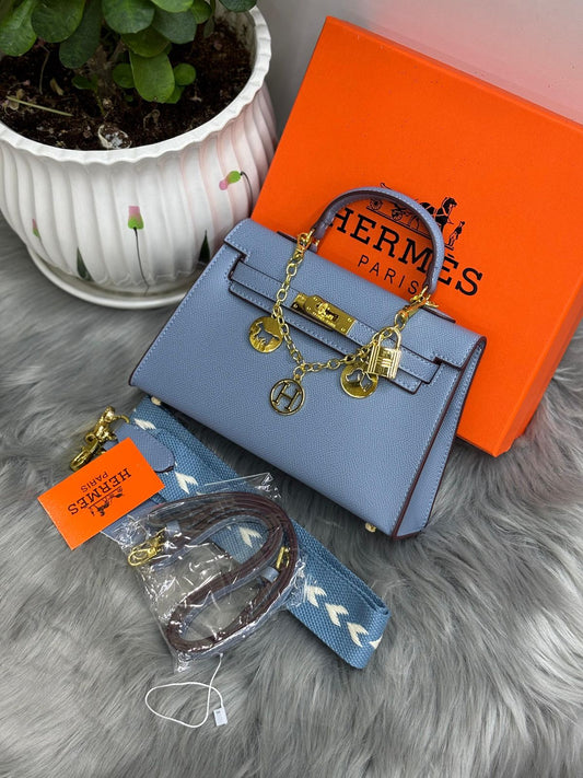 Hermès – Kelly 20 Charm Bag (Blue)
