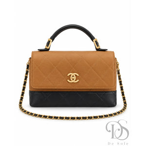Chnl Classic Quilted Flap Top Handle Bag