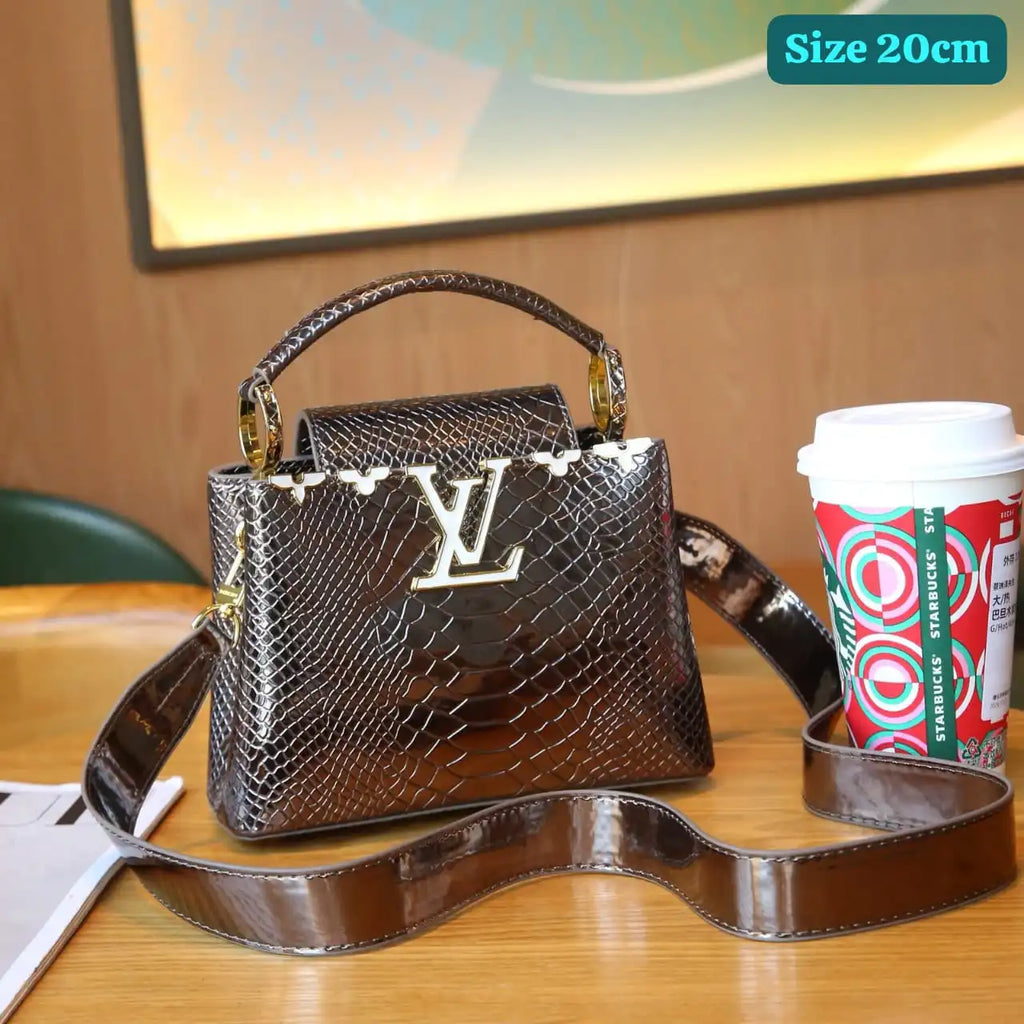 Lv Structured Top-Handle Bag