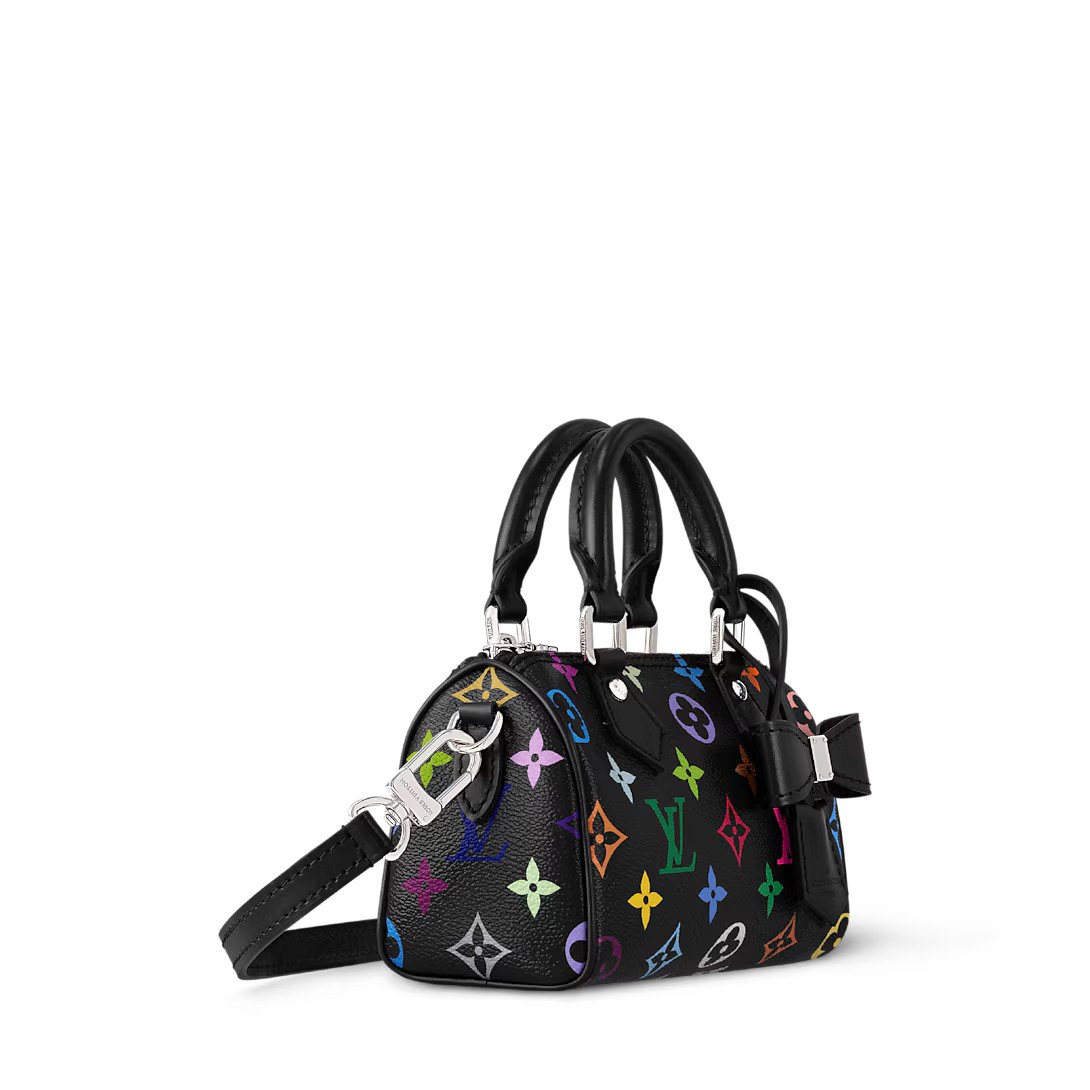 Lv – Mini Speedy Multicolour Monogram (Black)