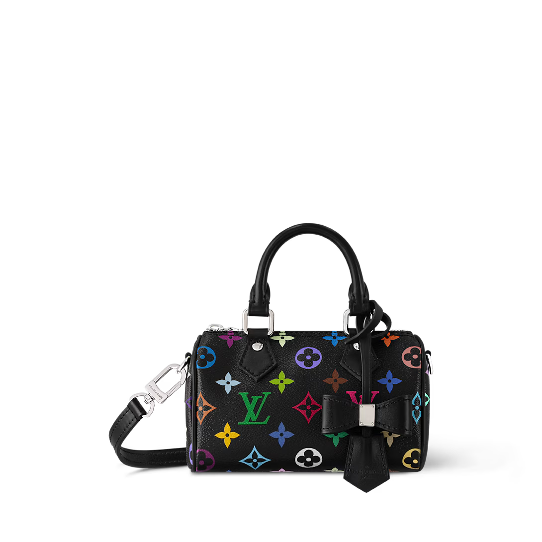Lv – Mini Speedy Multicolour Monogram (Black)