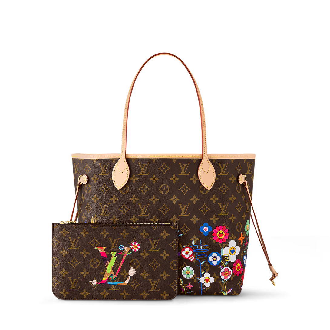 Lv Multicolor Monogram Floral Neverfull