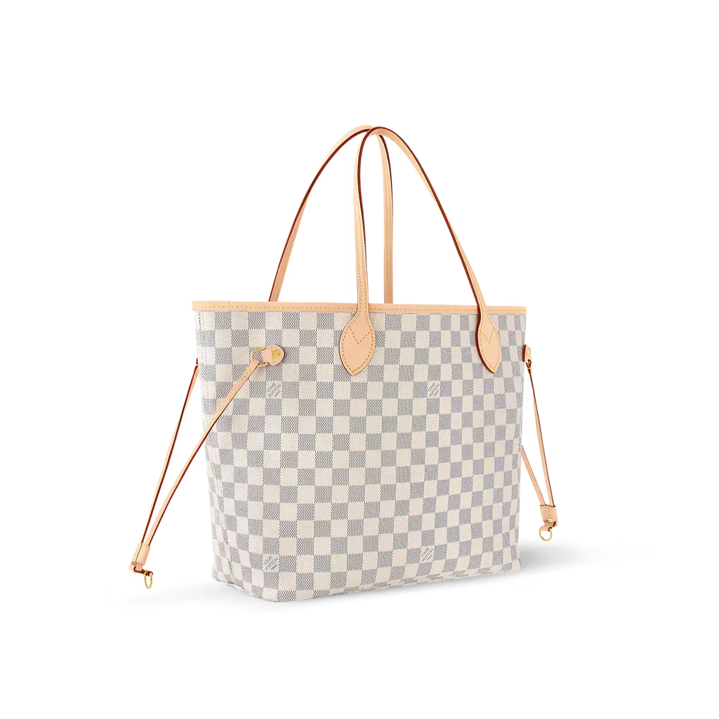 Lv Damier Neverfull Pink Interior Tote Bag