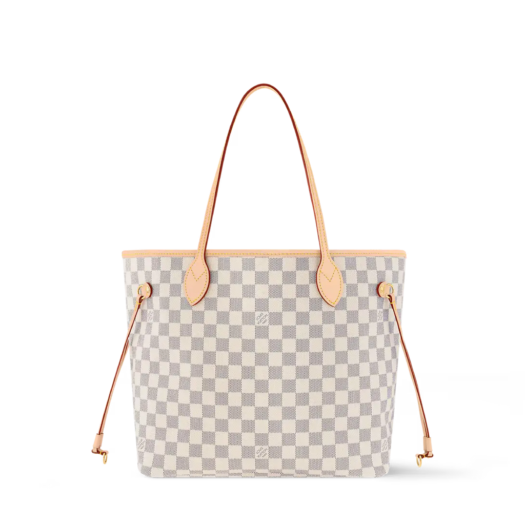 Lv Damier Neverfull Pink Interior Tote Bag