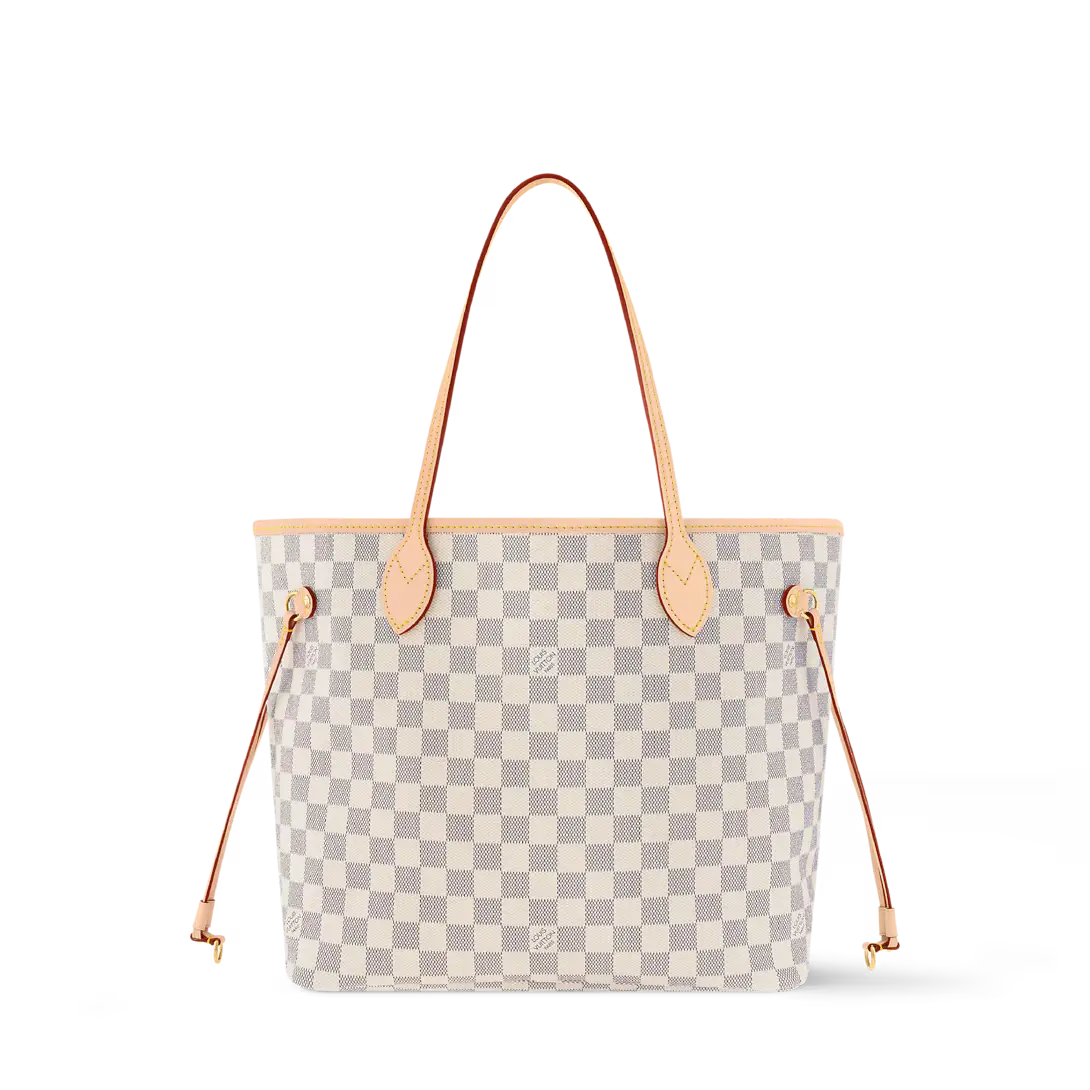 Lv Damier Neverfull Pink Interior Tote Bag